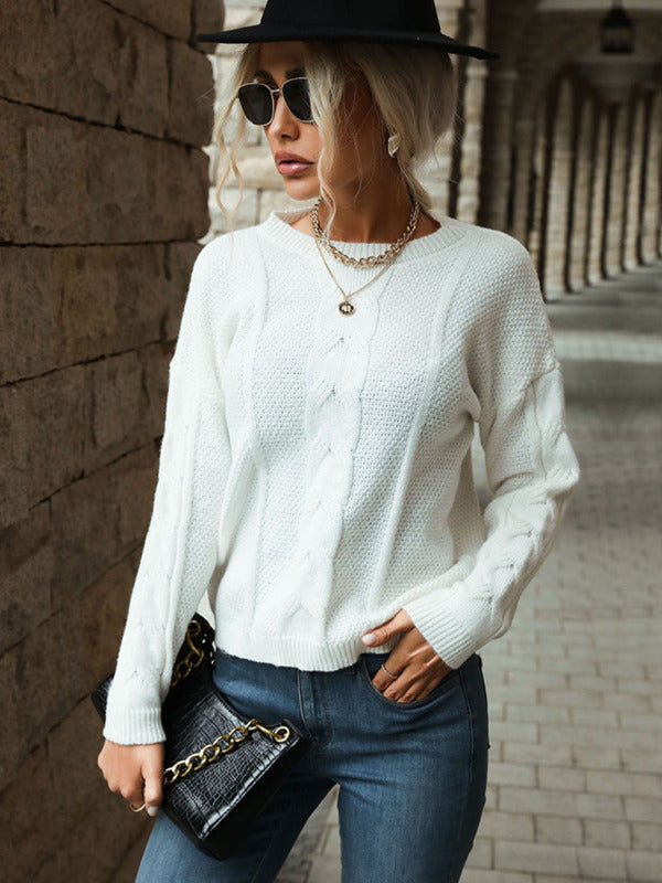 Adding this twisted long sleeve white sweater