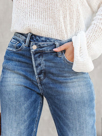 Washed  Denim High Waisted Jeans