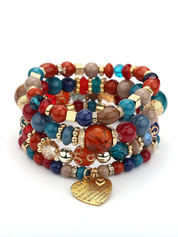 Bohemian Ethnic Multilayered  Beaded  Bracelet