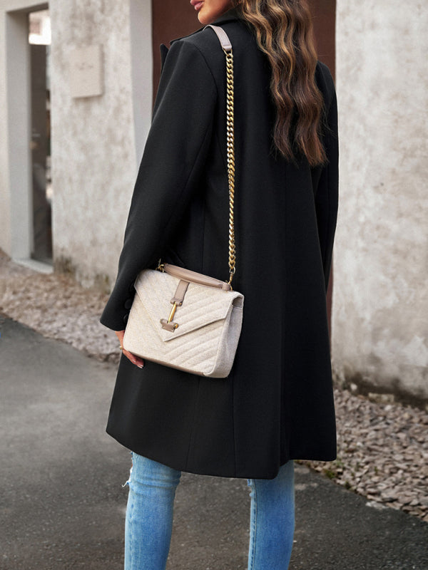 Winter's Fashionable Wool Cardigan Coat