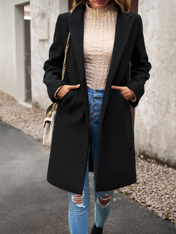 Winter's Fashionable Wool Cardigan Coat