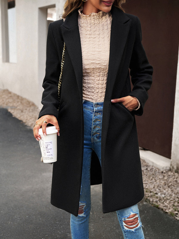 Winter's Fashionable Wool Cardigan Coat