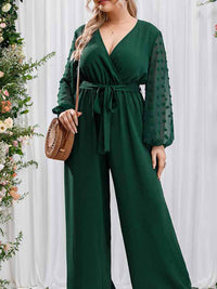 Sexy Plus Size High Waist Lady Lace Straight Jumpsuit