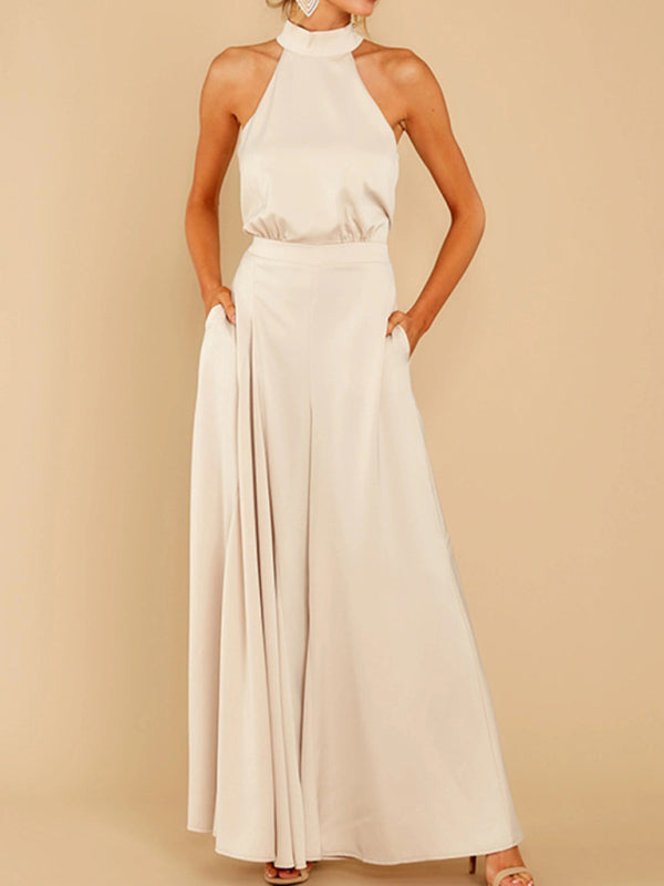 Off-the-Shoulder wide- Leg Jumpsuit