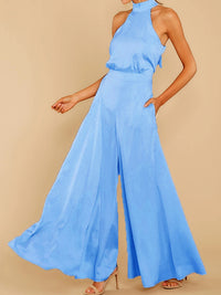 Off-the-Shoulder wide- Leg Jumpsuit