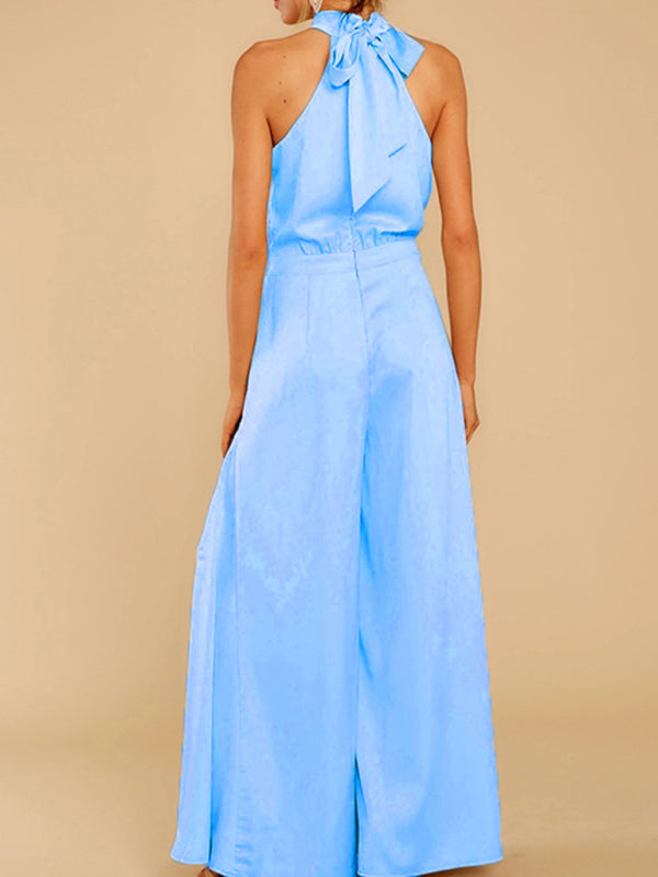 Off-the-Shoulder wide- Leg Jumpsuit