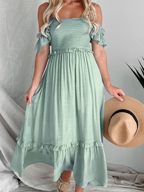 Sweetheart Halter  Back Midi Dress