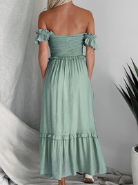 Sweetheart Halter  Back Midi Dress