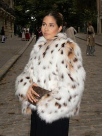 New Faux Leopard Fur Jacket
