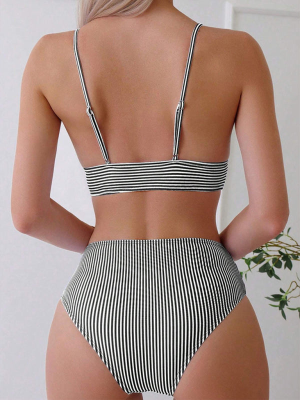 New striped bikini suit