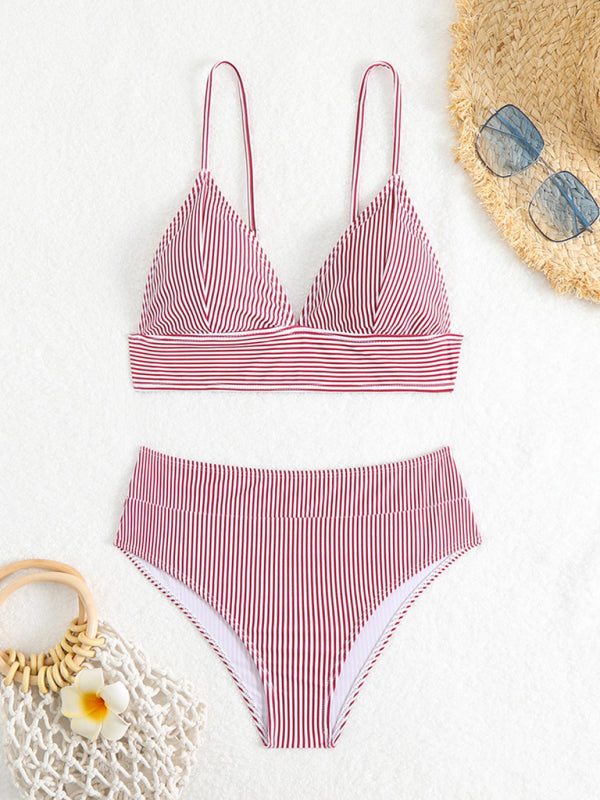 New striped bikini suit