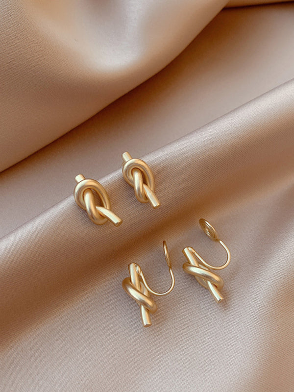 Simply Knotted Clip on Earrings