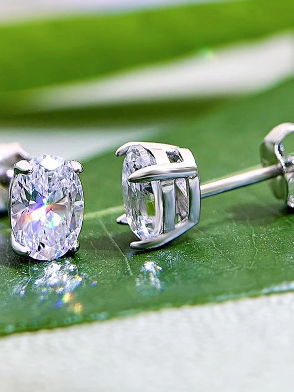 Day or Night Elegant Silver Cubic Zircon Stud Earrings