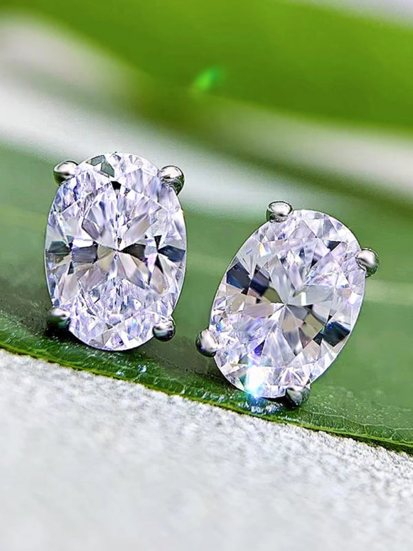 Day or Night Elegant Silver Cubic Zircon Stud Earrings