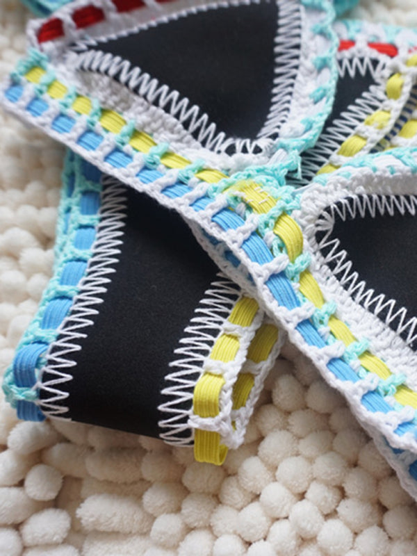 Handwoven Colorful Two-Piece Swimsuit