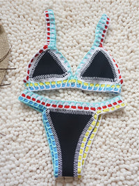 Handwoven Colorful Two-Piece Swimsuit