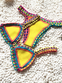 Handwoven Colorful Two-Piece Swimsuit