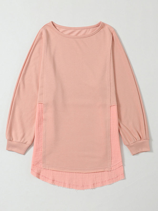 Chic Loose-Fit Slitted Side Pullover Top