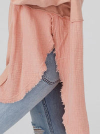 Chic Loose-Fit Slitted Side Pullover Top
